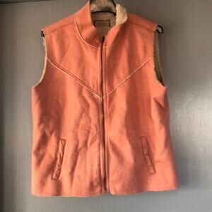 Legacy Falls for Her Pink Faux Leather Sleeveless Zip Front Western Vest size XL